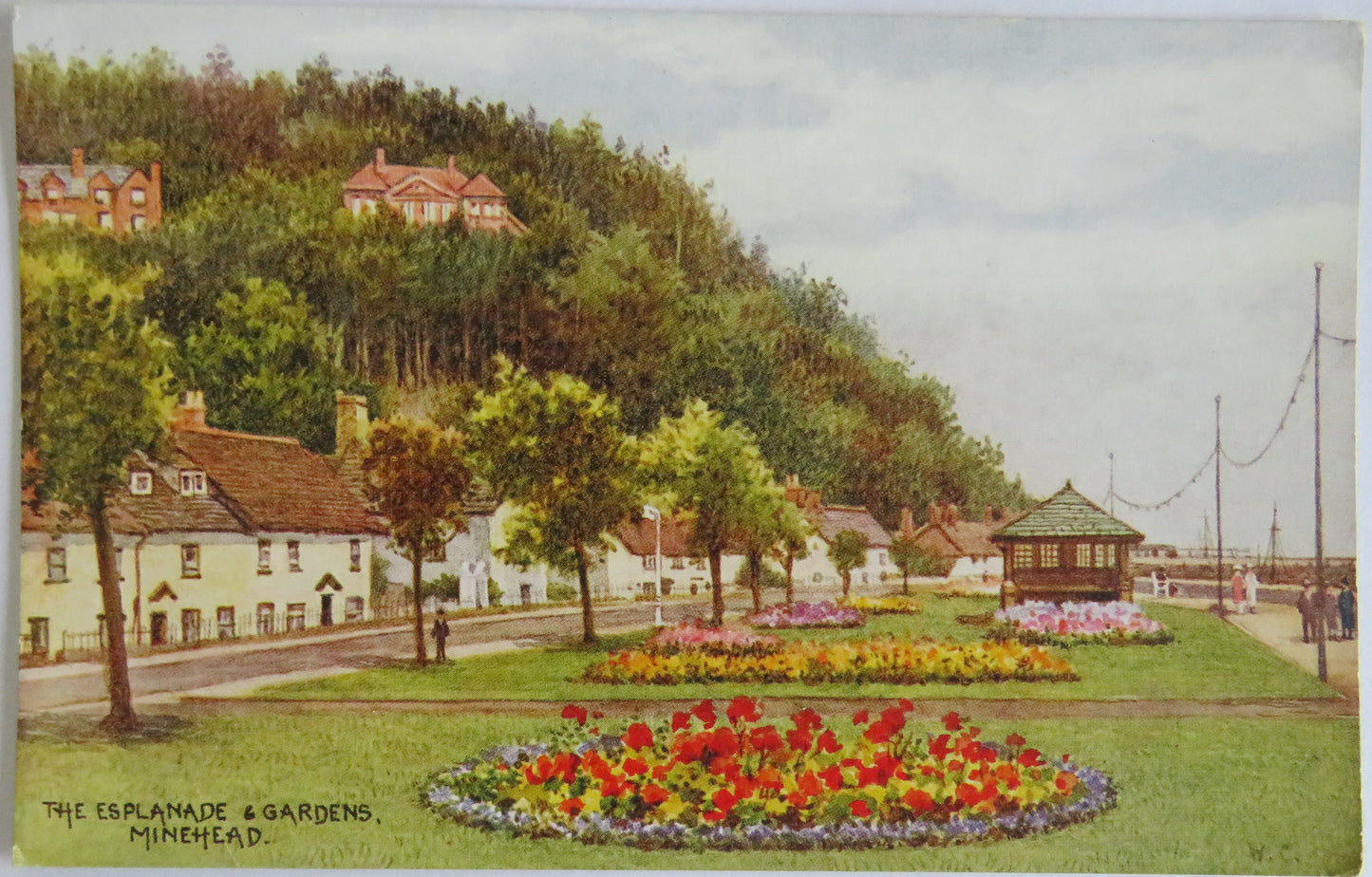 Vintage Postcard of The Esplanade & Gardens Minehead