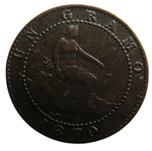 Load image into Gallery viewer, 1870 Spain One Centimo Coin
