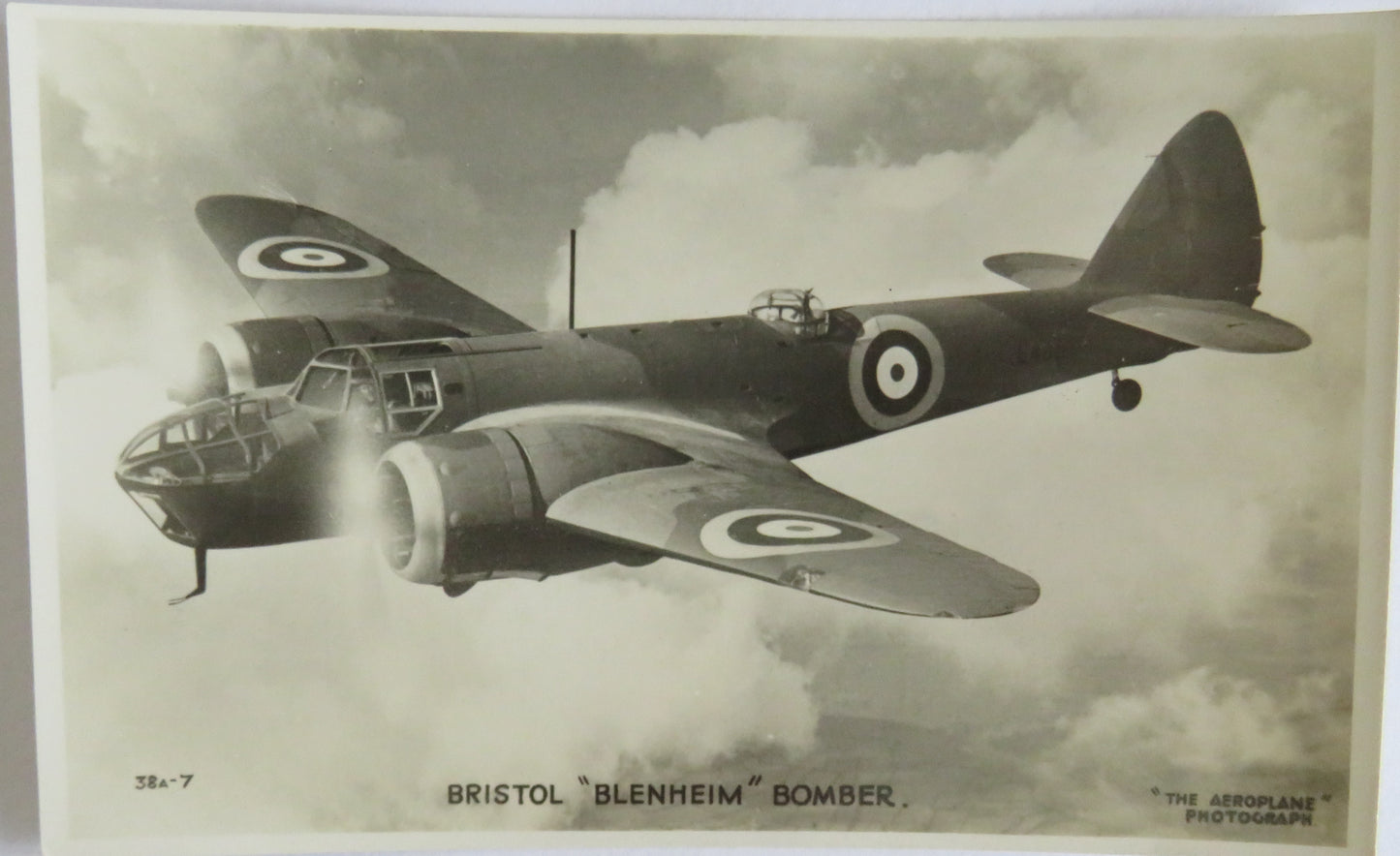 Vintage Aircraft Postcard of Bristol "Blenheim" Bomber