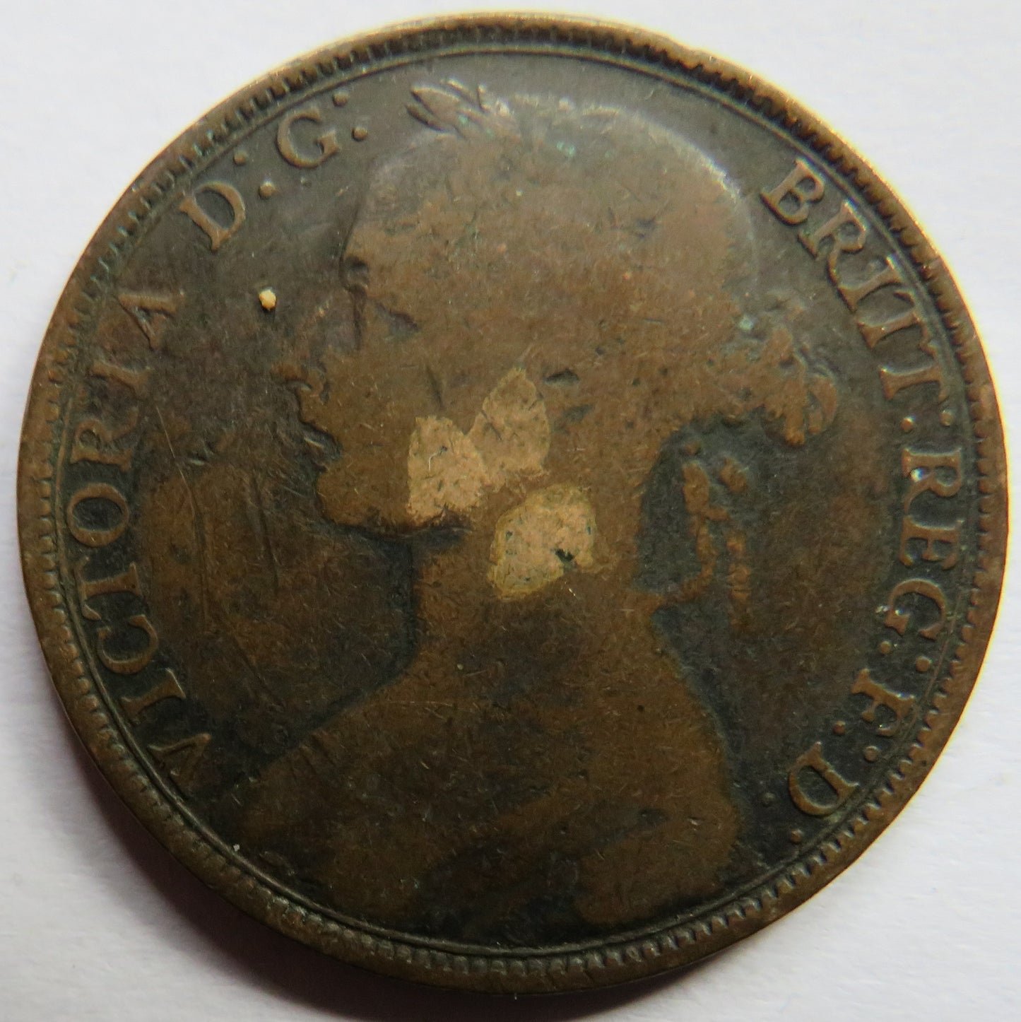 1891 Queen Victoria Bun Head One Penny Coin - Great Britain