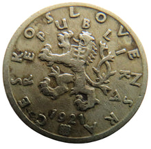 Load image into Gallery viewer, 1921 Czechoslovakia 50 Haleru Coin
