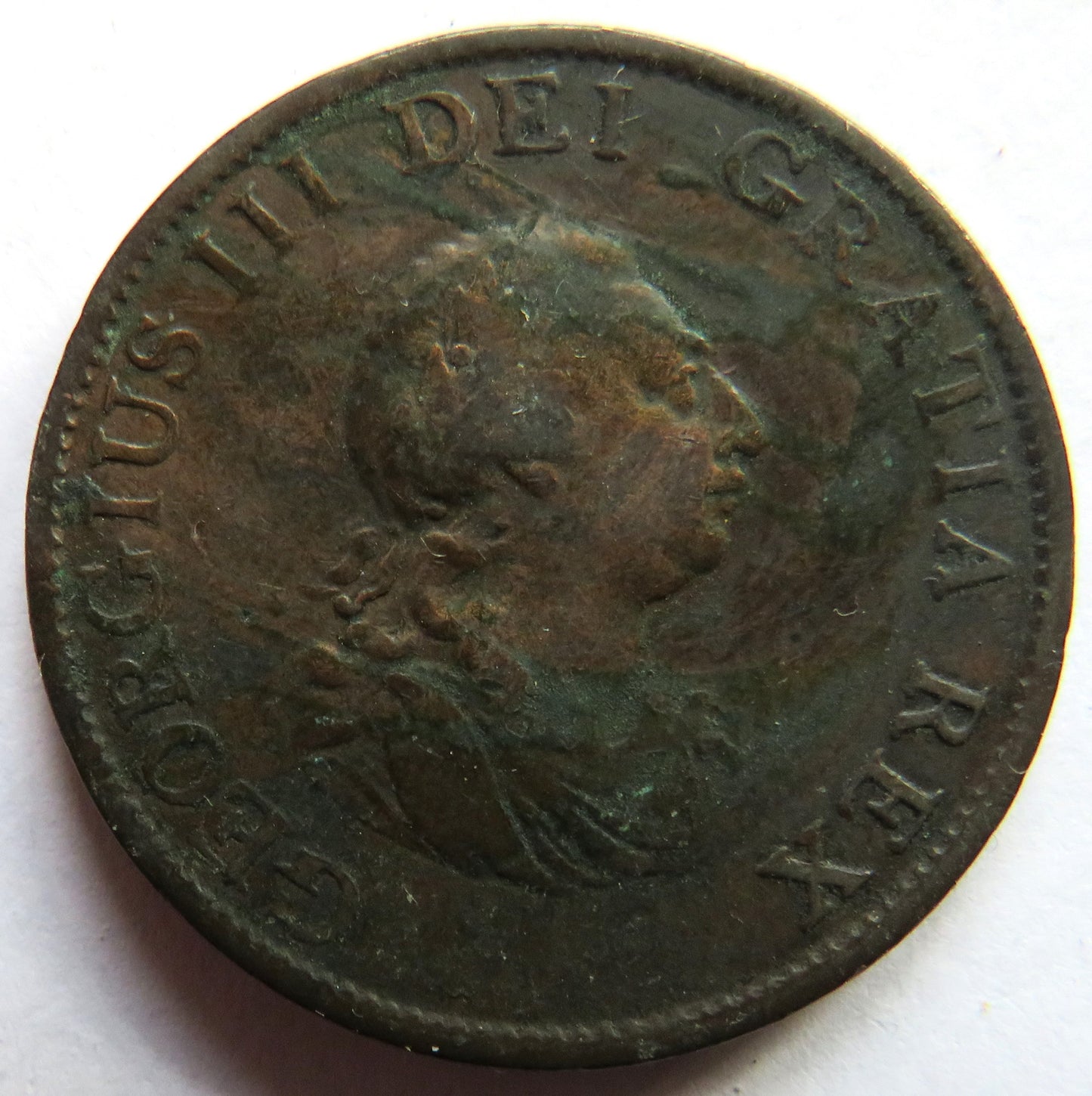 1799 King George III Halfpenny Coin - Great Britain