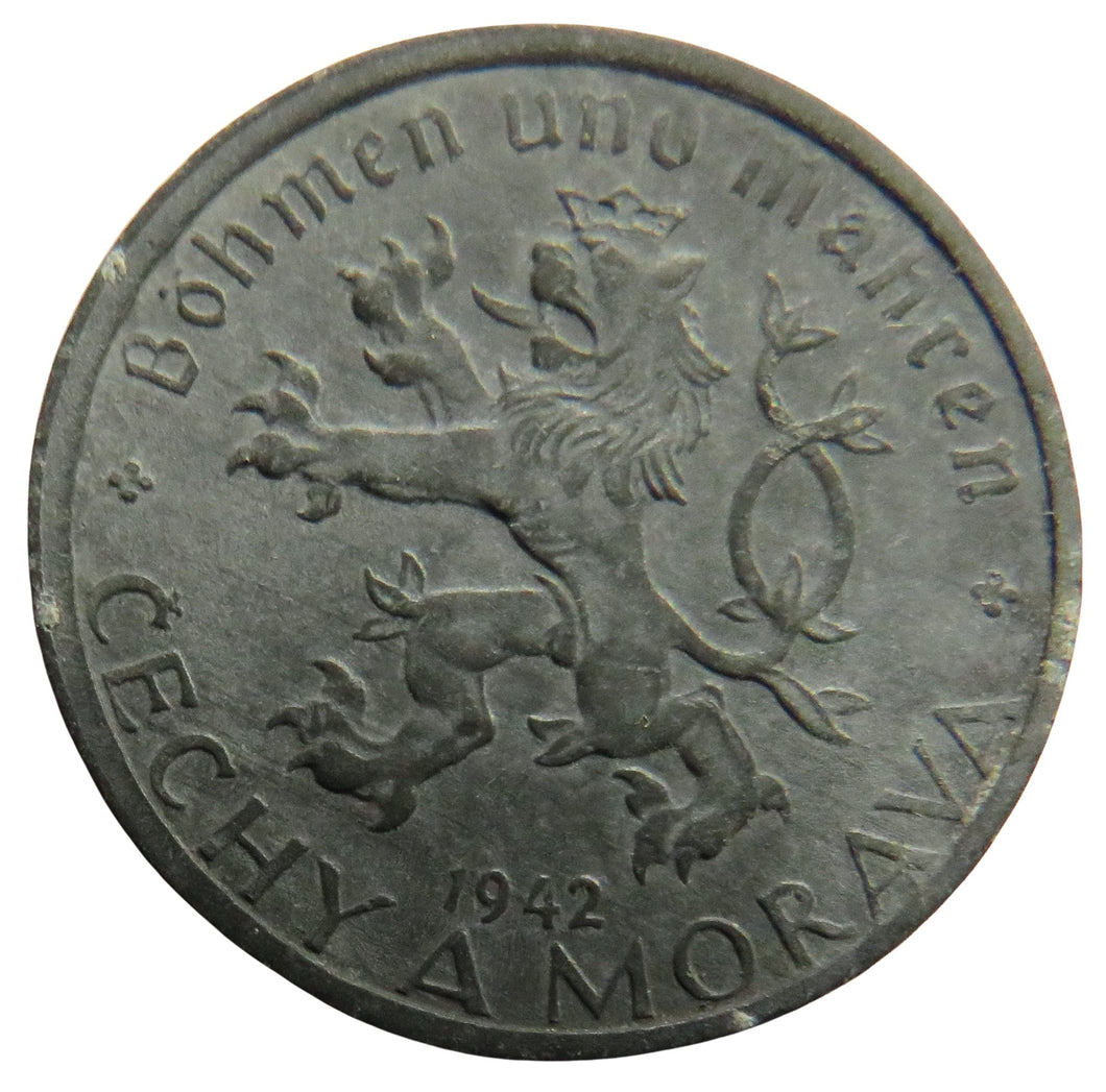 1942 Bohemia and Moravia 20 Haleru Coin