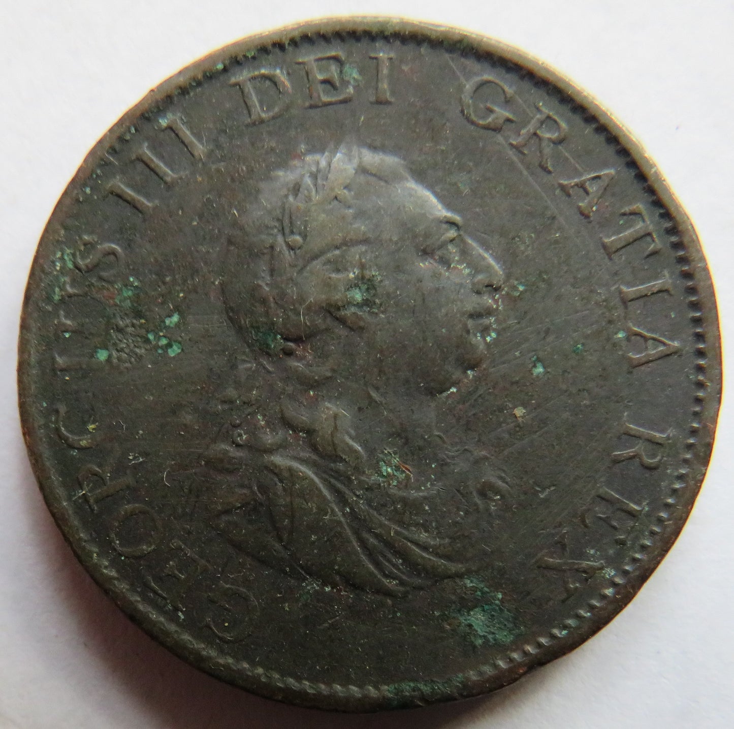 1799 King George III Halfpenny Coin - Great Britain