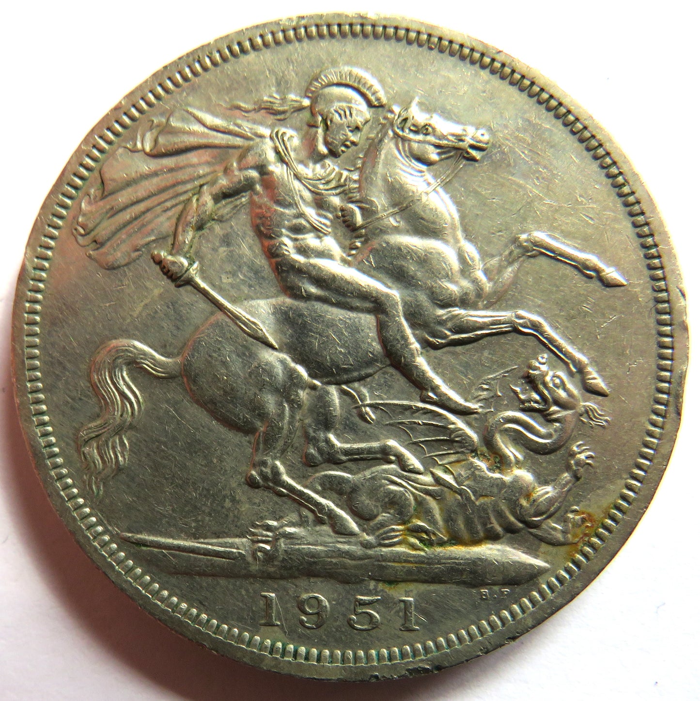 1951 King George VI One Crown Coin - Festival of Britain