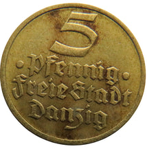 Load image into Gallery viewer, 1932 Danzig 5 Pfennig Coin
