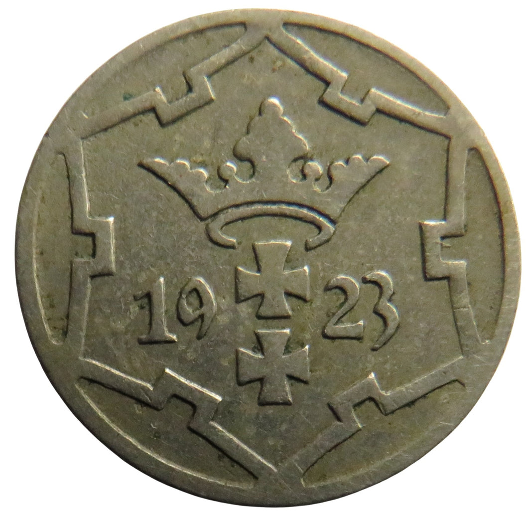 1923 Danzig 5 Pfennig Coin