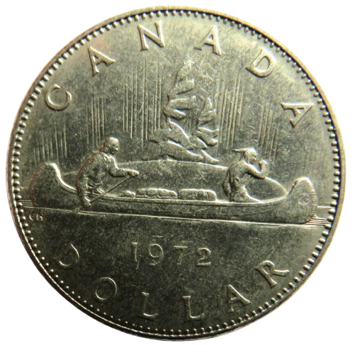 1972 Queen Elizabeth II Canada $1 One Dollar Coin
