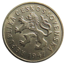 Load image into Gallery viewer, 1947 Czechoslovakia 2 Koruny Coin
