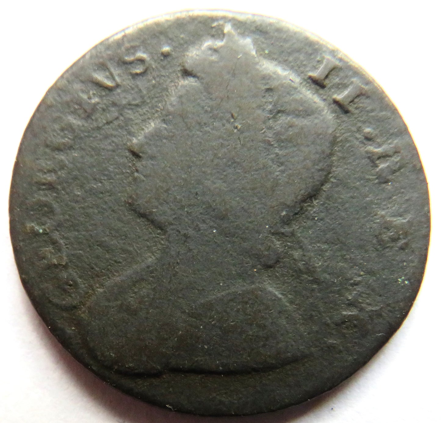 1736 King George II Halfpenny Coin - Great Britain