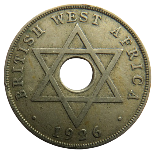 1926 British West Africa One Penny Coin