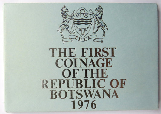 1976 The First Coinage of the Republic of Botswana Cased Coin Set