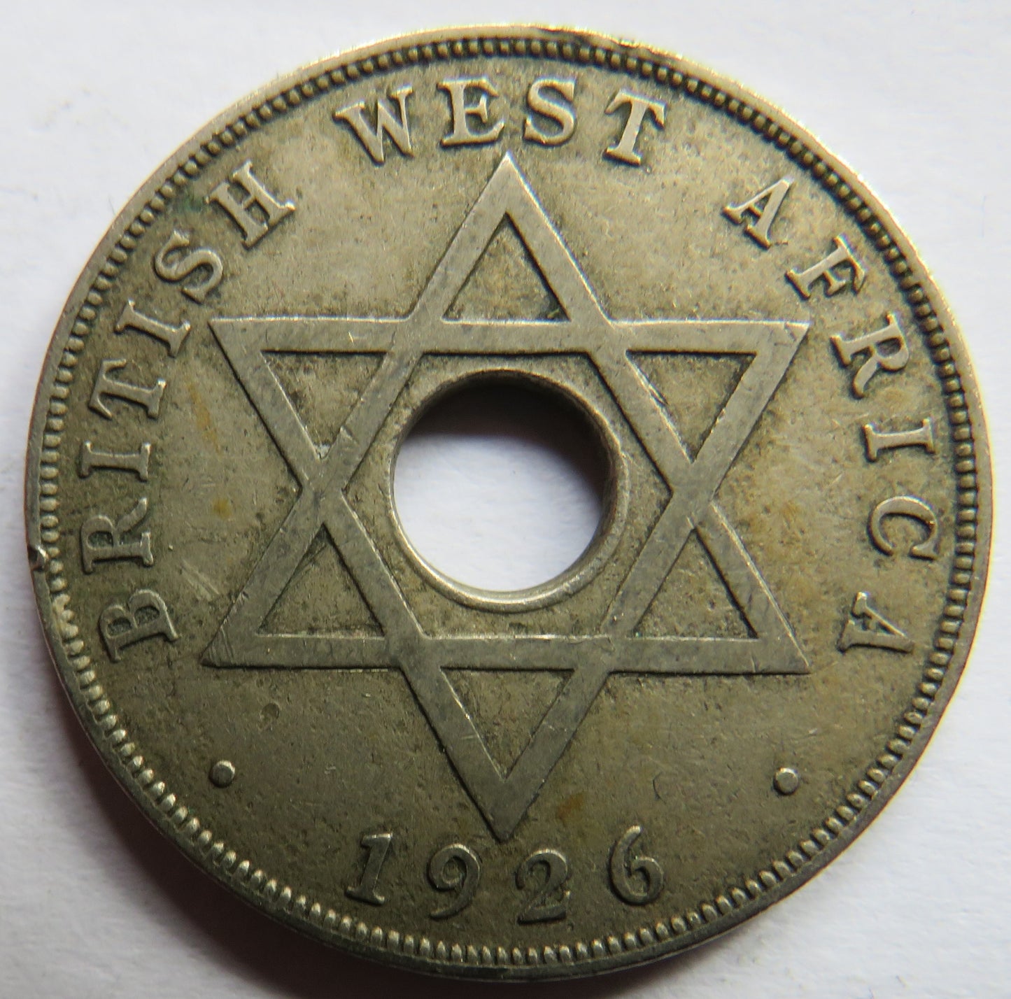 1926 British West Africa One Penny Coin