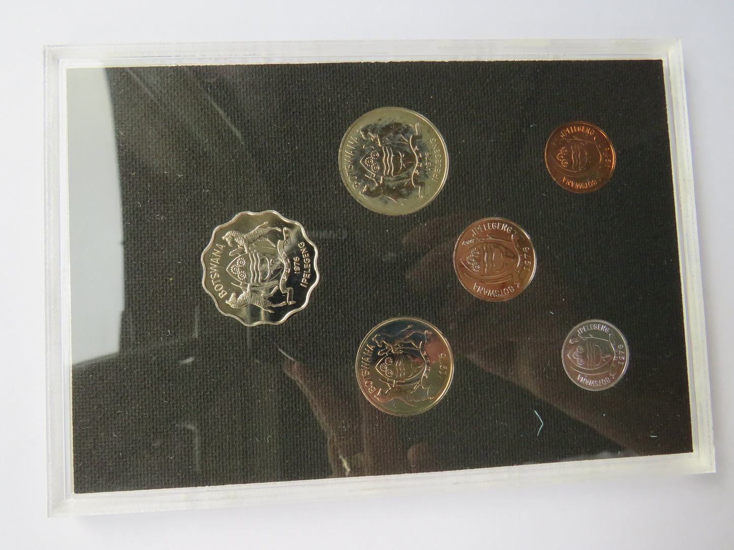 1976 The First Coinage of the Republic of Botswana Cased Coin Set