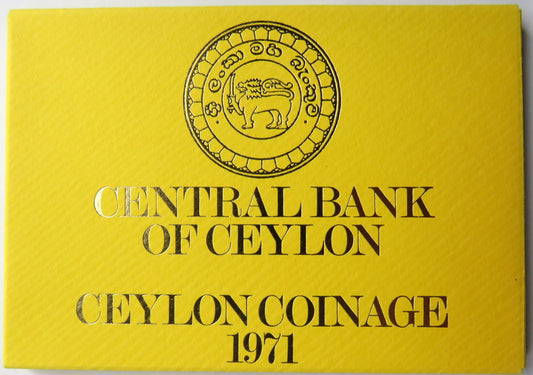 1971 Central Bank of Ceylon Coinage Cased Coin Set