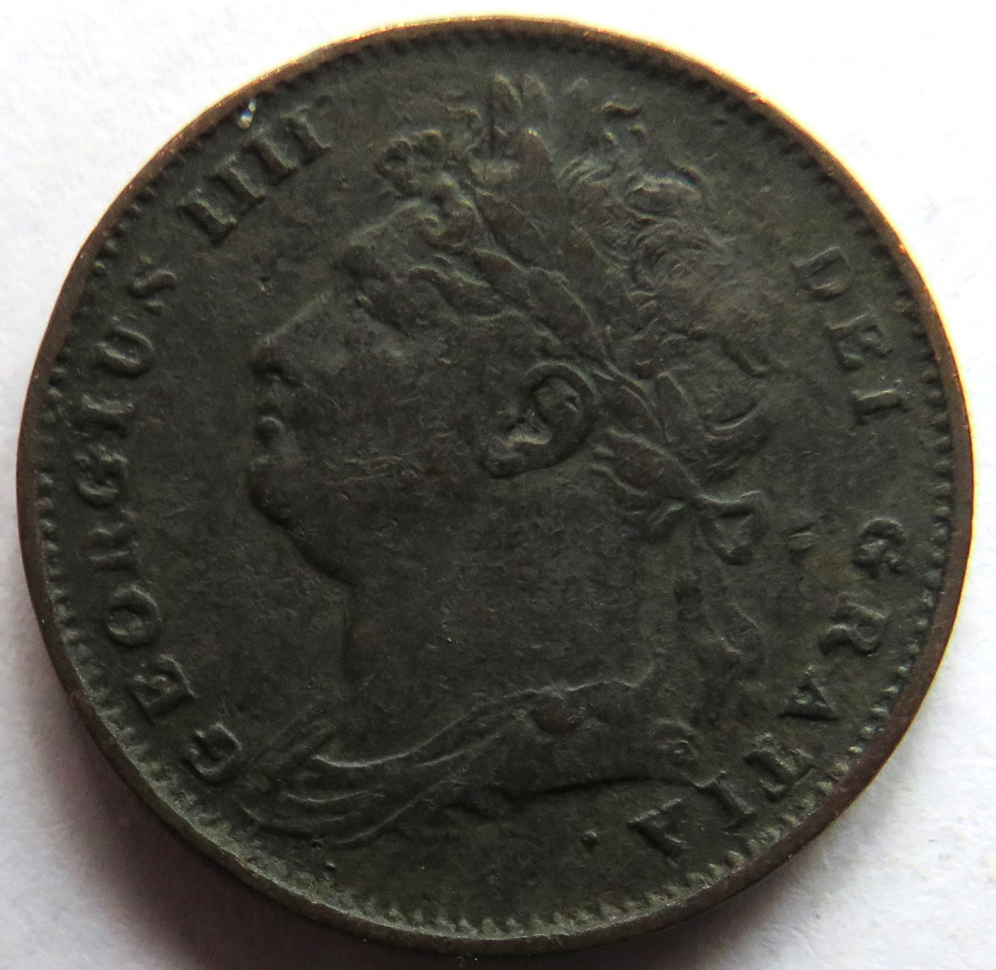 1822 King George IV Farthing Coin - Great Britain