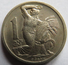 Load image into Gallery viewer, 1946 Czechoslovakia One Koruna Coin
