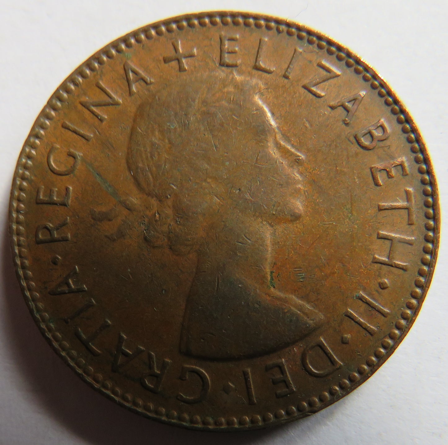 1955 Queen Elizabeth II Australia Halfpenny Coin