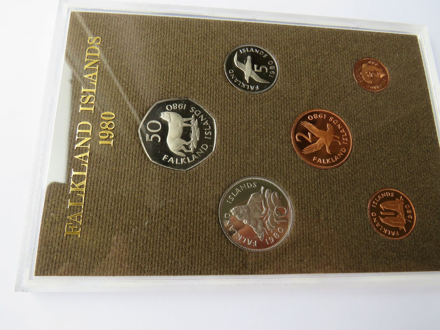 1980 Proof Coinage of the Falkland Islands Cased Coin Set