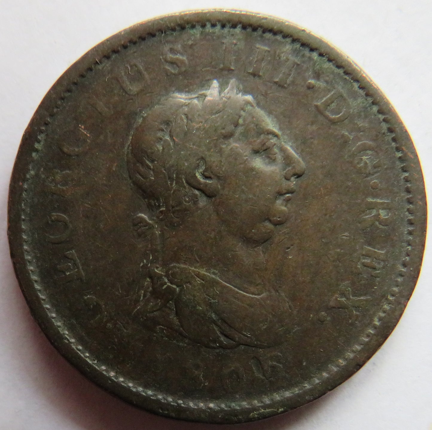 1806 King George III One Penny Coin - Great Britain