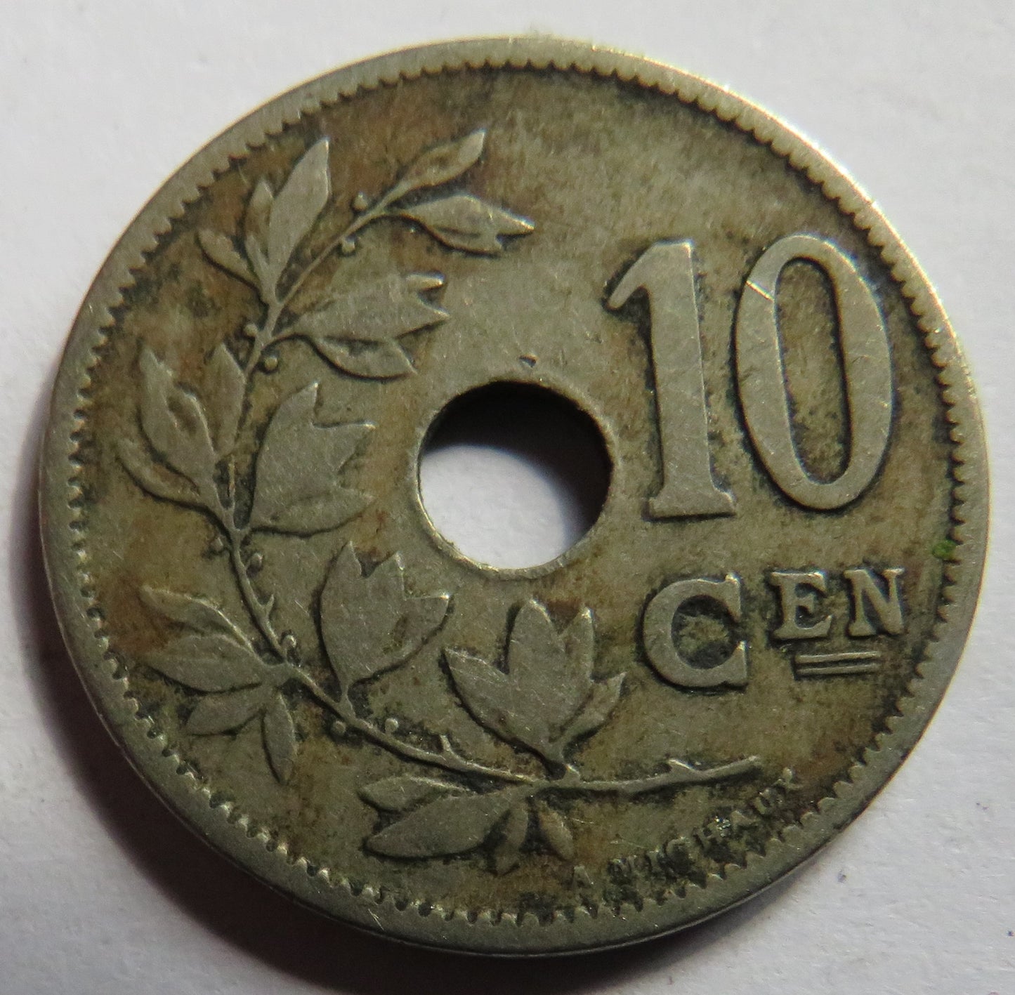 1904 Belgium 10 Centimes Coin
