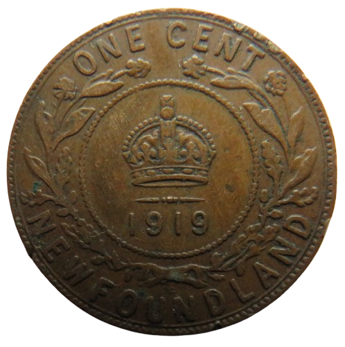 1919 King George V Newfoundland One Cent Coin