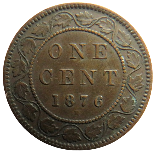 1875-H Queen Victoria Canada One Cent Coin
