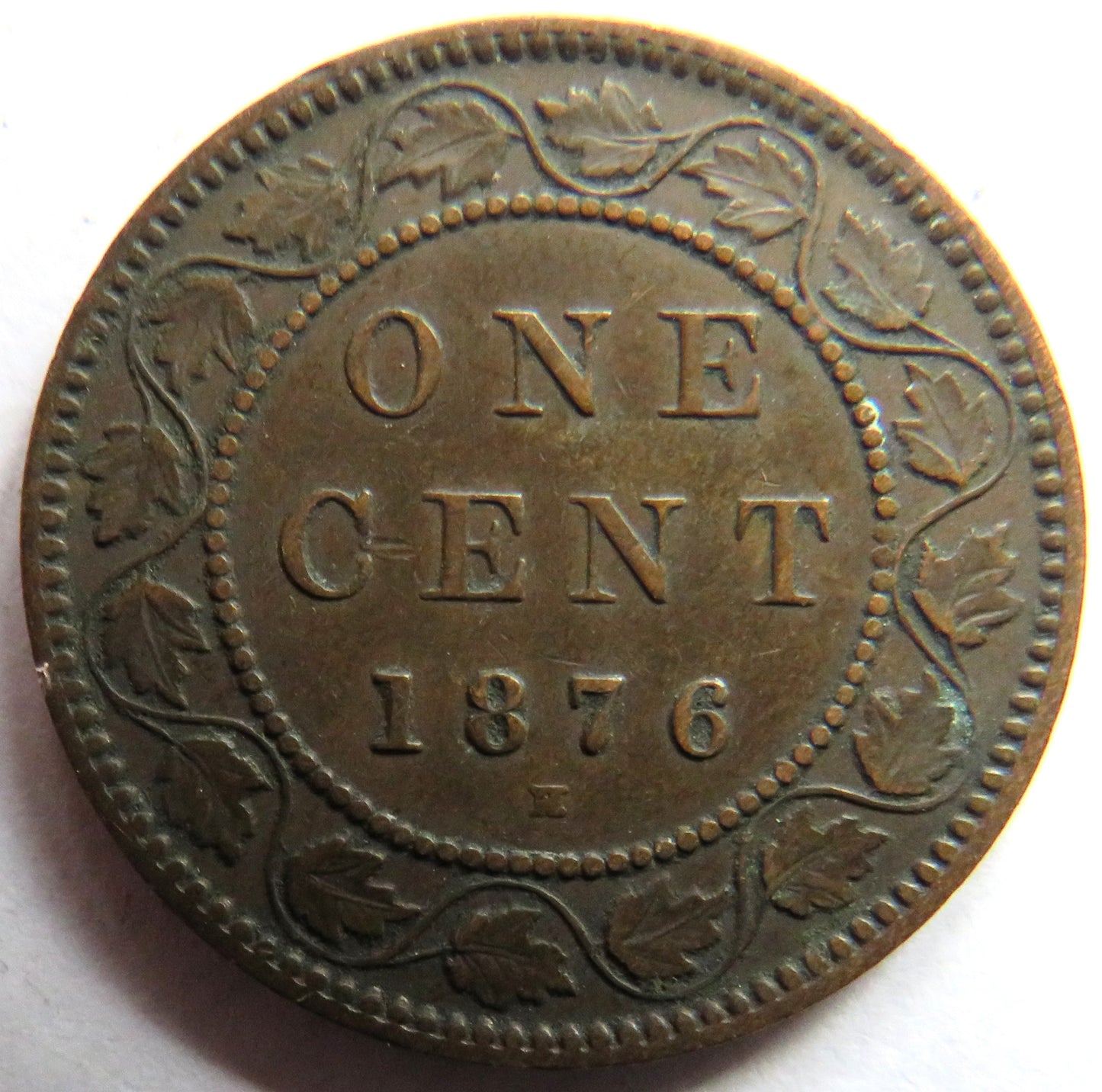 1875-H Queen Victoria Canada One Cent Coin
