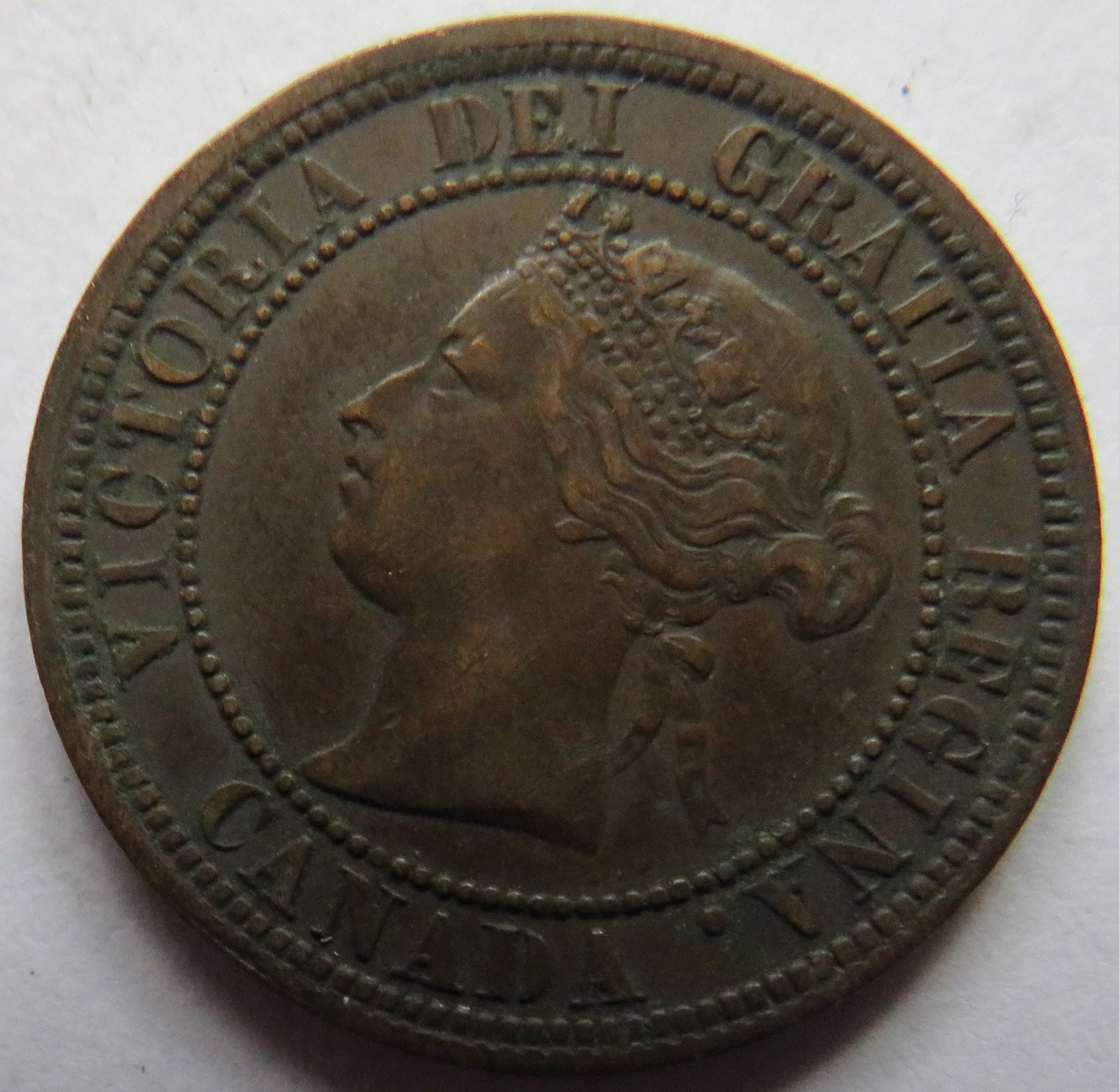1875-H Queen Victoria Canada One Cent Coin