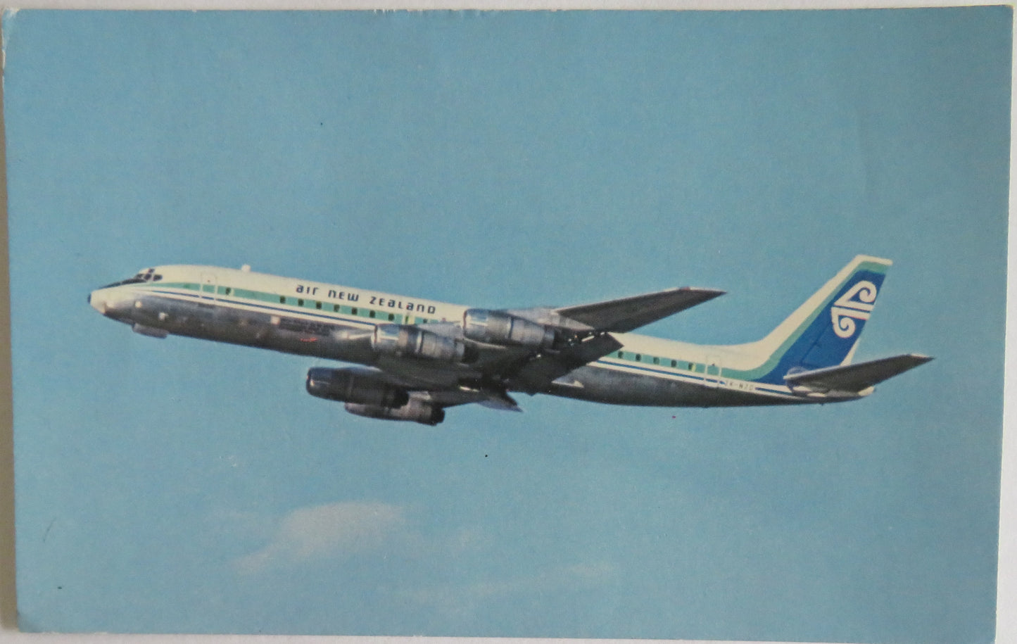 Vintage Aircraft Postcard of Air New Zealand's DC-8's