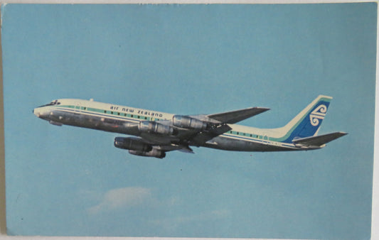 Vintage Aircraft Postcard of Air New Zealand's DC-8's