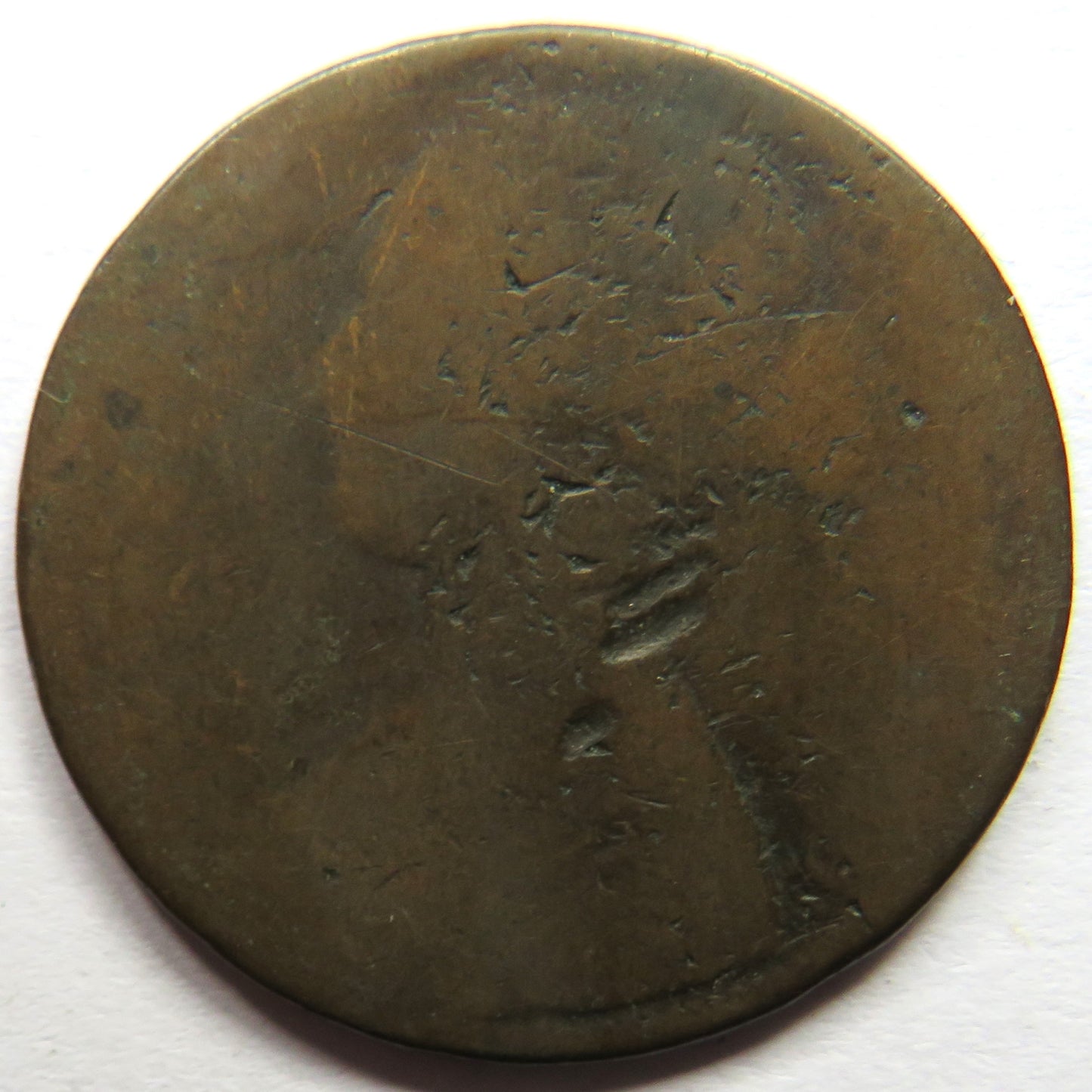 1869 Queen Victoria Bun Head One Penny Coin - Scarce Date - Great Britain