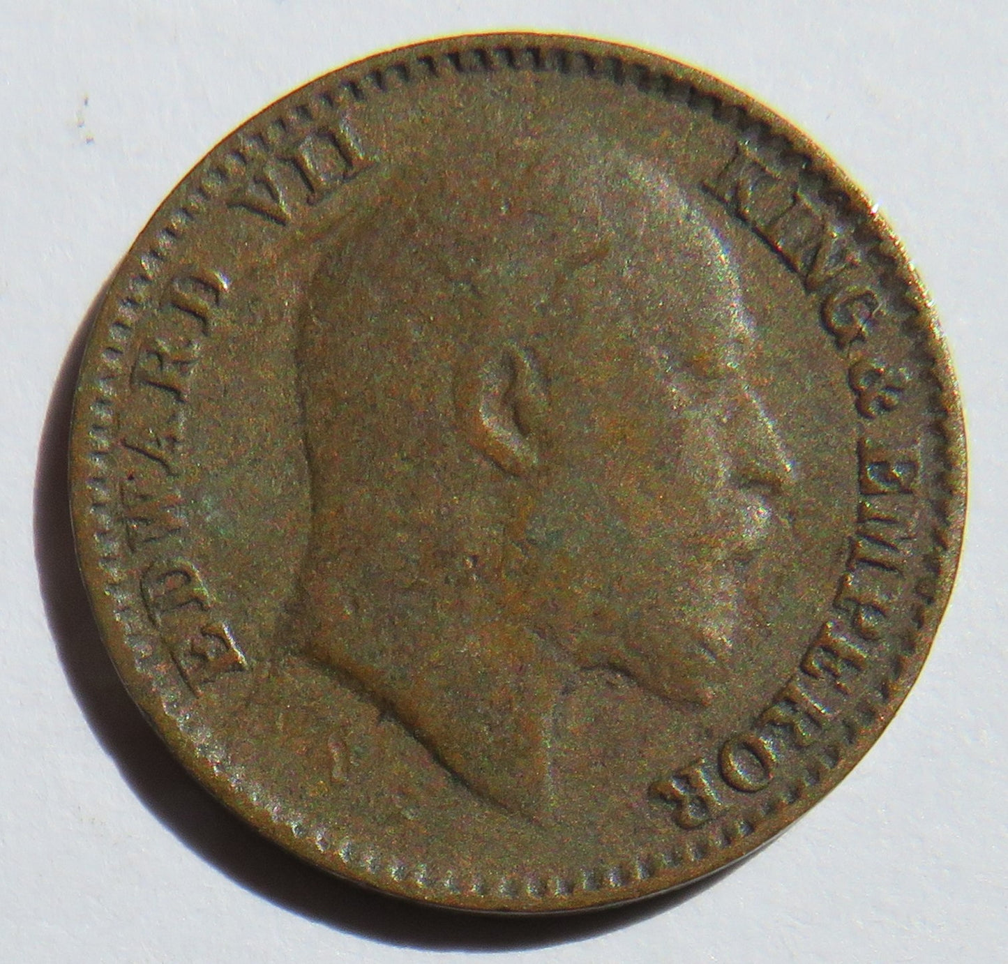 1907 King Edward VII India 1/12th Anna Coin