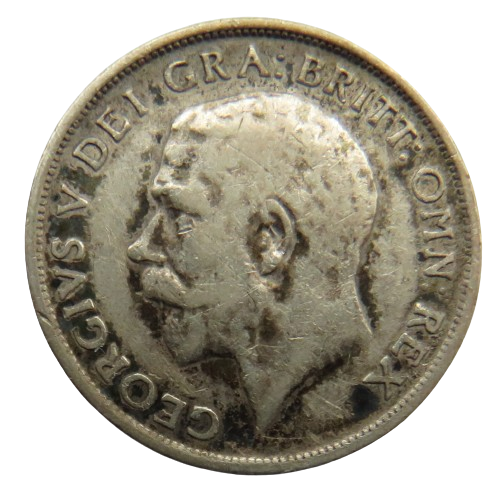 1915 King George V Silver Shilling Coin - Great Britain