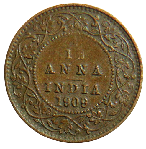 1909 King Edward VII India 1/12th Anna Coin