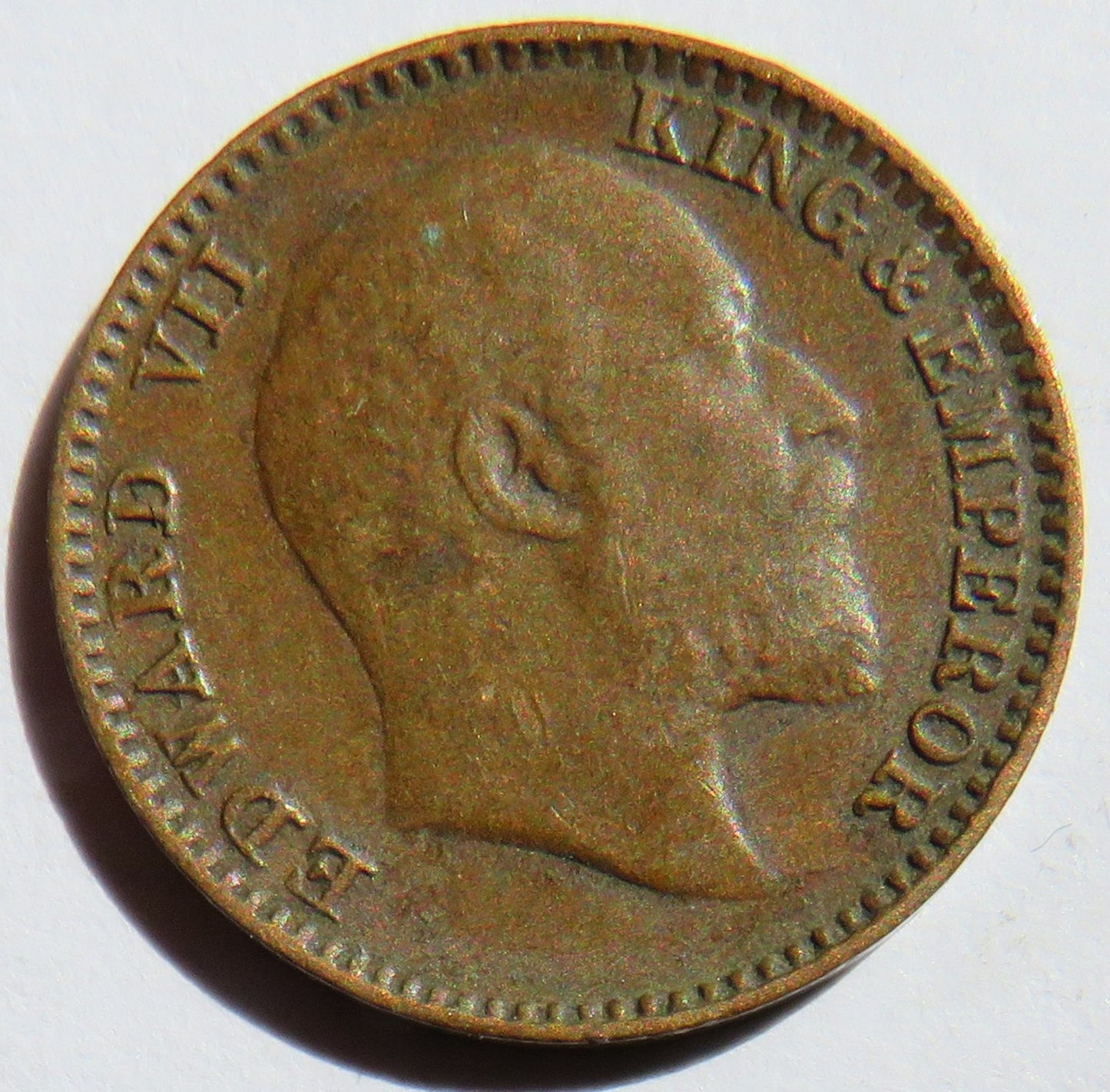 1909 King Edward VII India 1/12th Anna Coin