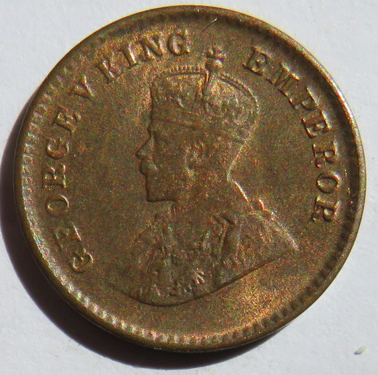 1928 King George V India 1/12th Anna Coin In High Grade