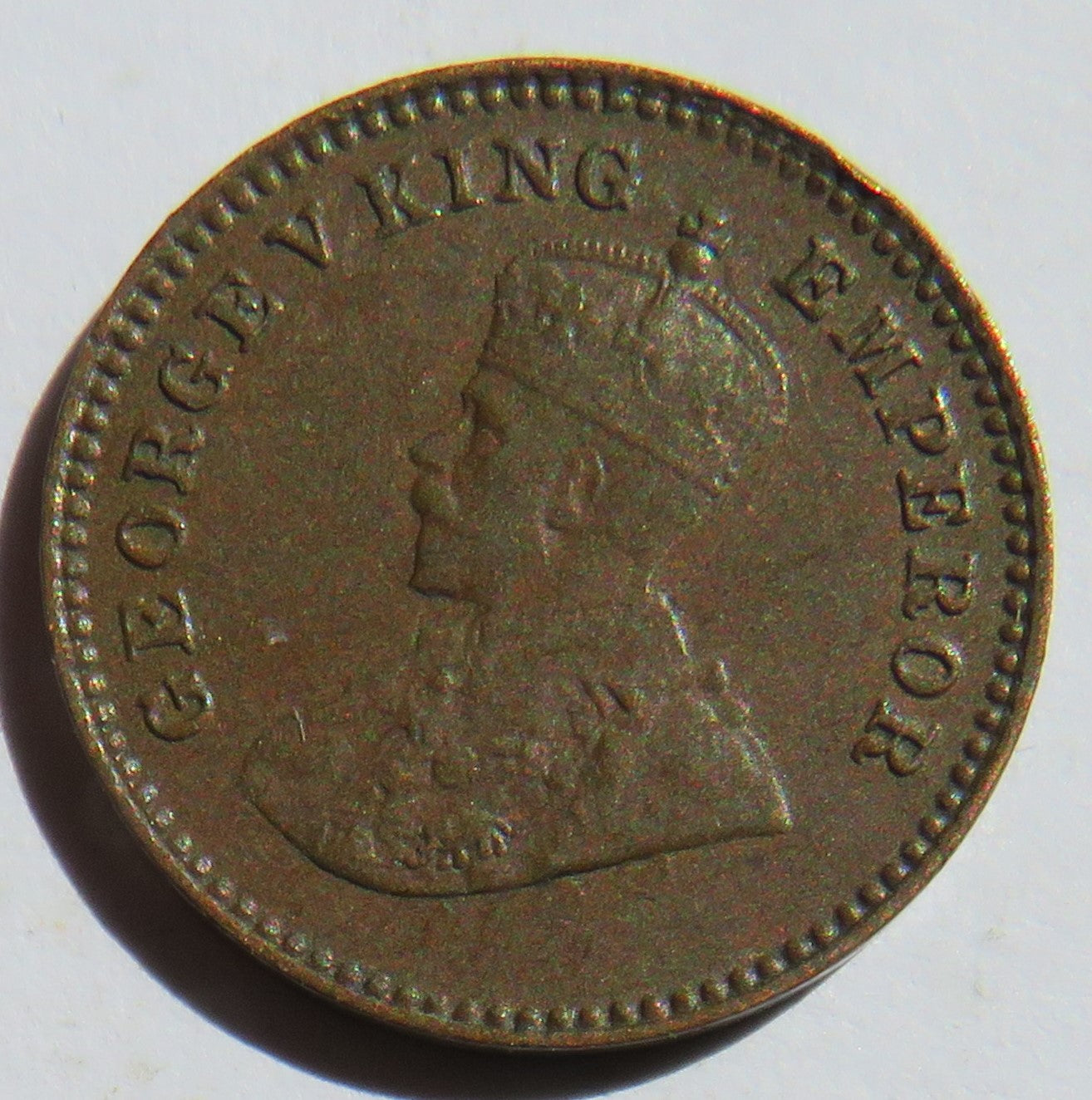 1921 King George V India 1/12th Anna Coin