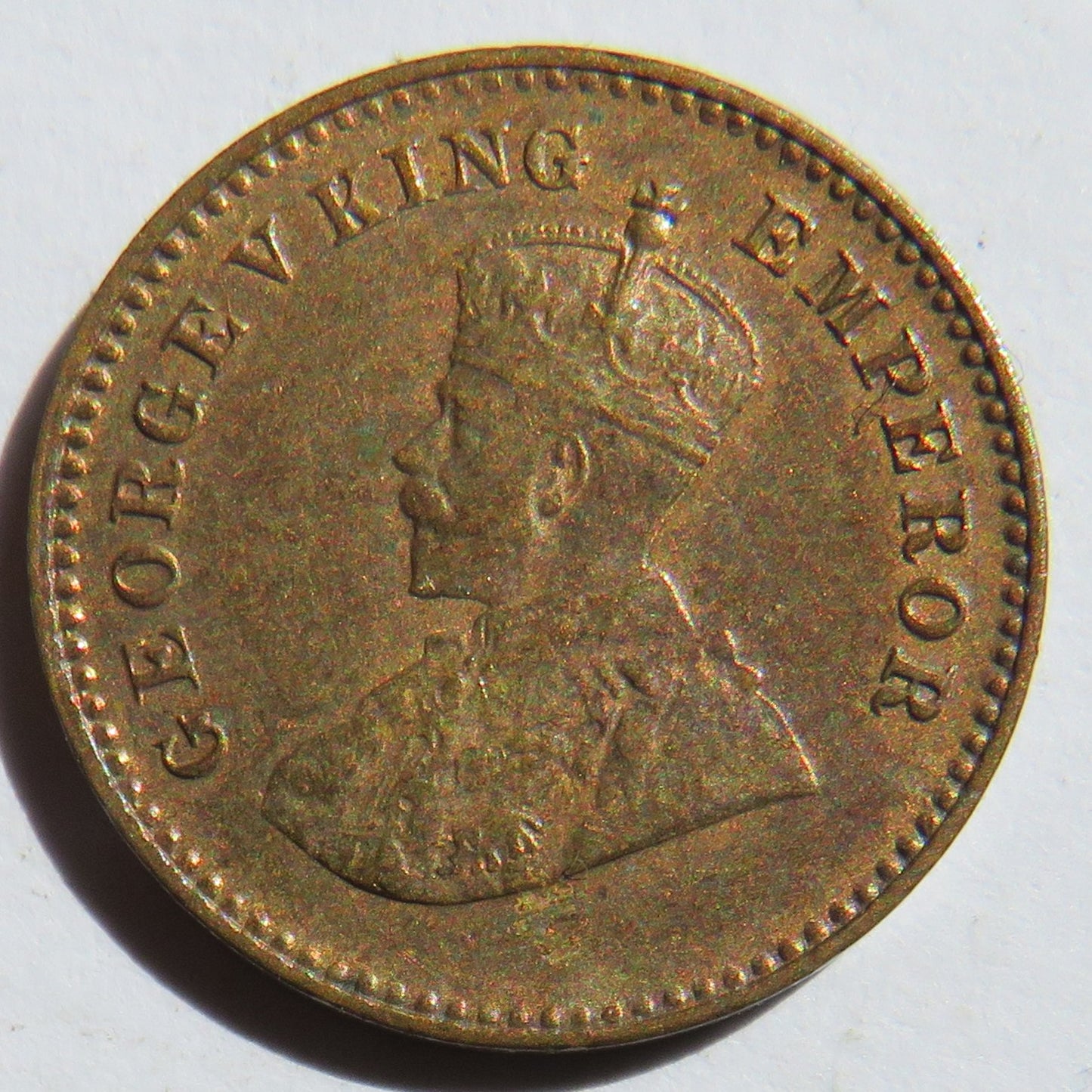 1931 King George V India 1/12th Anna Coin