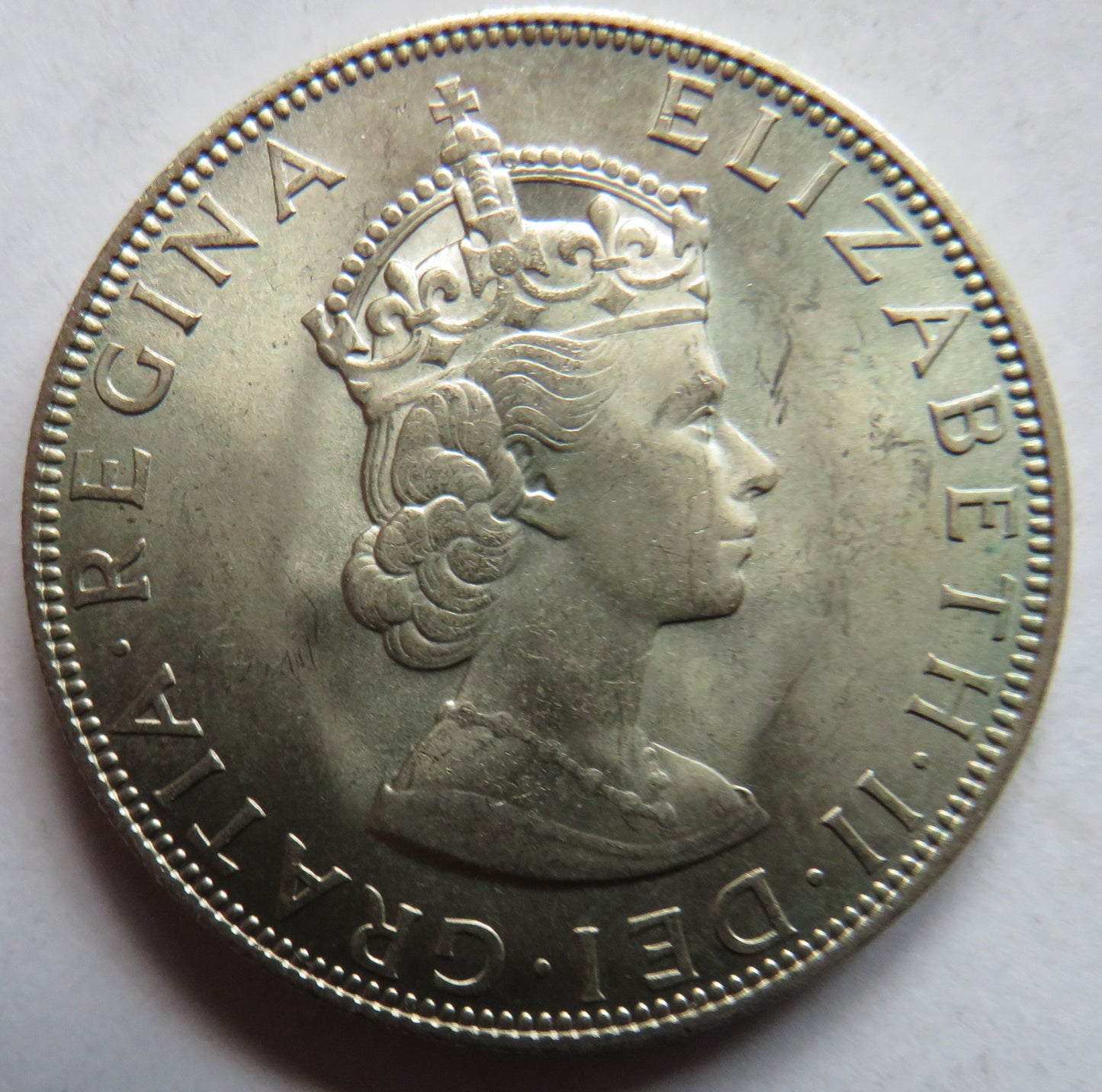 1964 Queen Elizabeth II Bermuda Crown Silver Coin