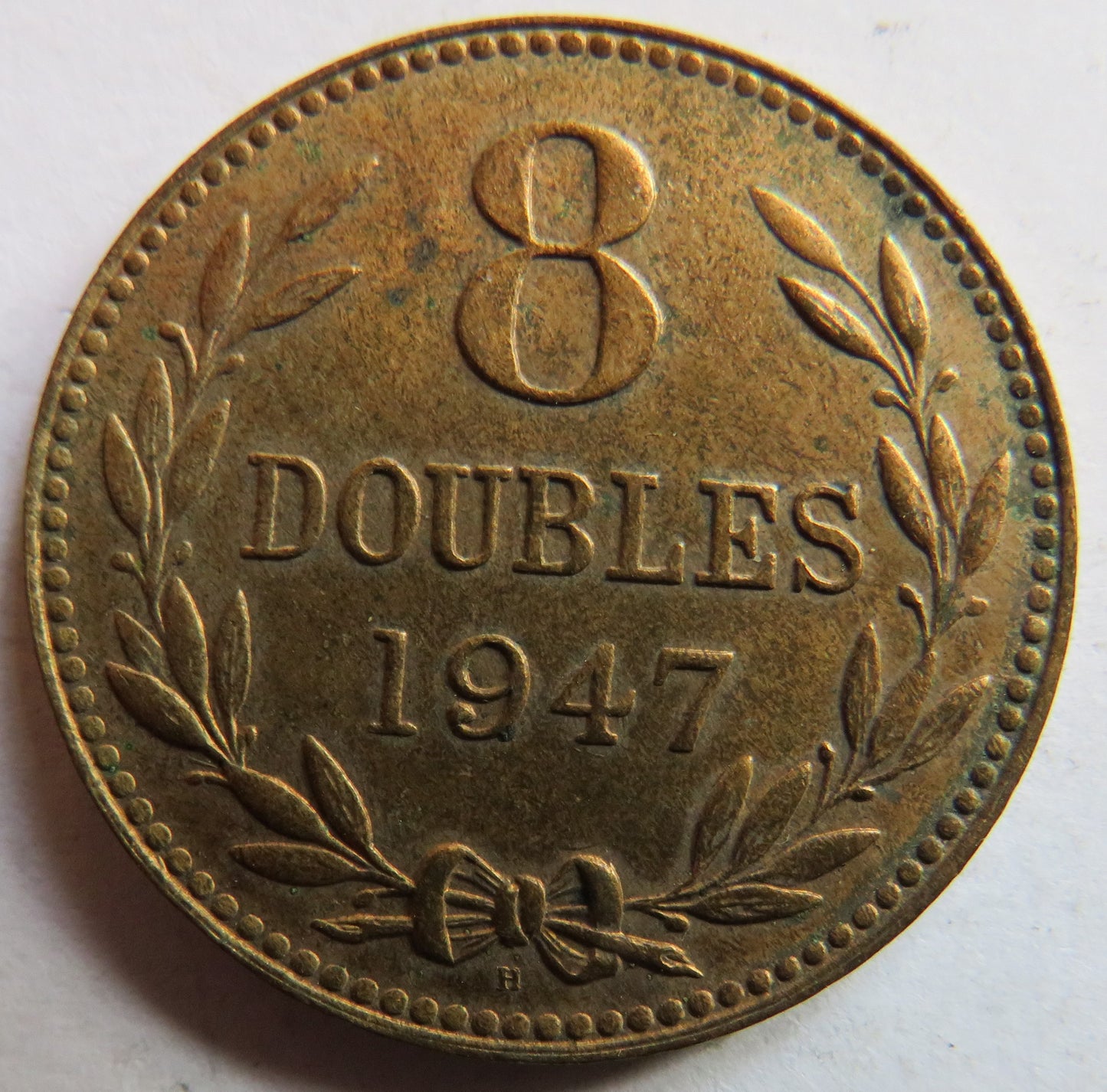 1947 Guernsey 8 Doubles Coin In High Grade