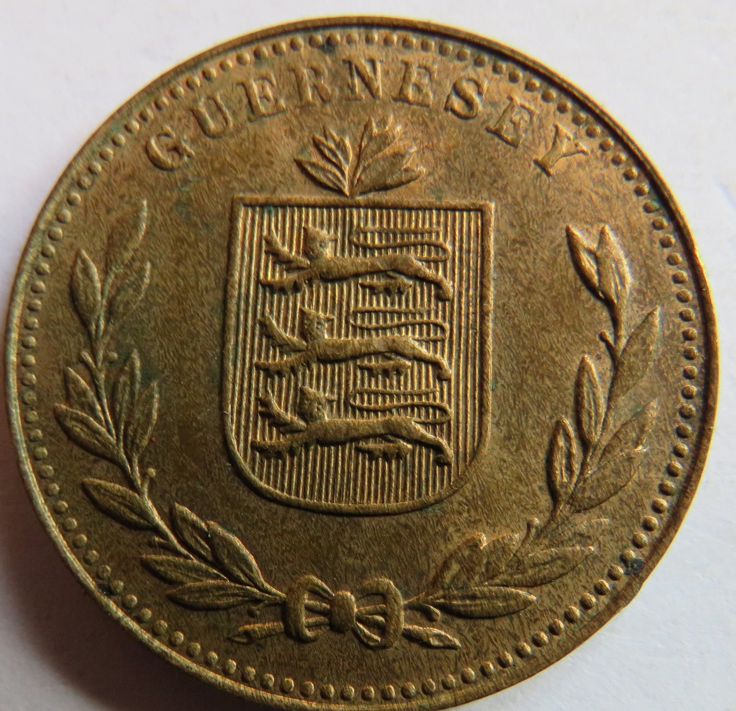 1947 Guernsey 8 Doubles Coin In High Grade