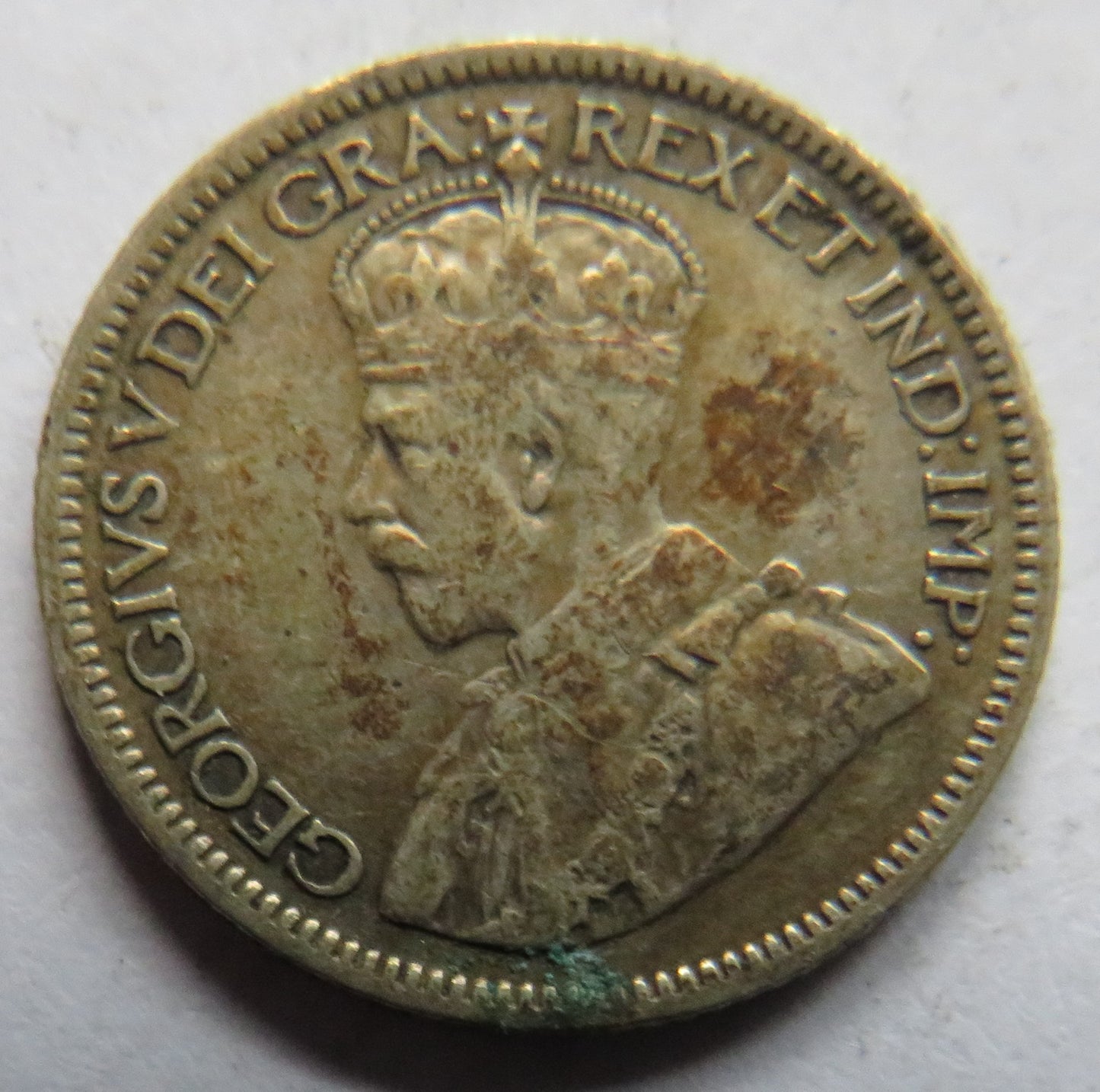 1928 King George V Canada Silver 10 Cents Coin