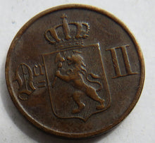 Load image into Gallery viewer, 1891 Norway One Ore Coin
