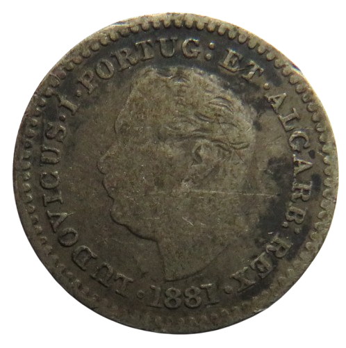 1881 India-Portuguese GOA 1/8 Rupia Coin