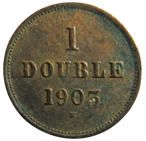 1903-H Guernsey One Double Coin