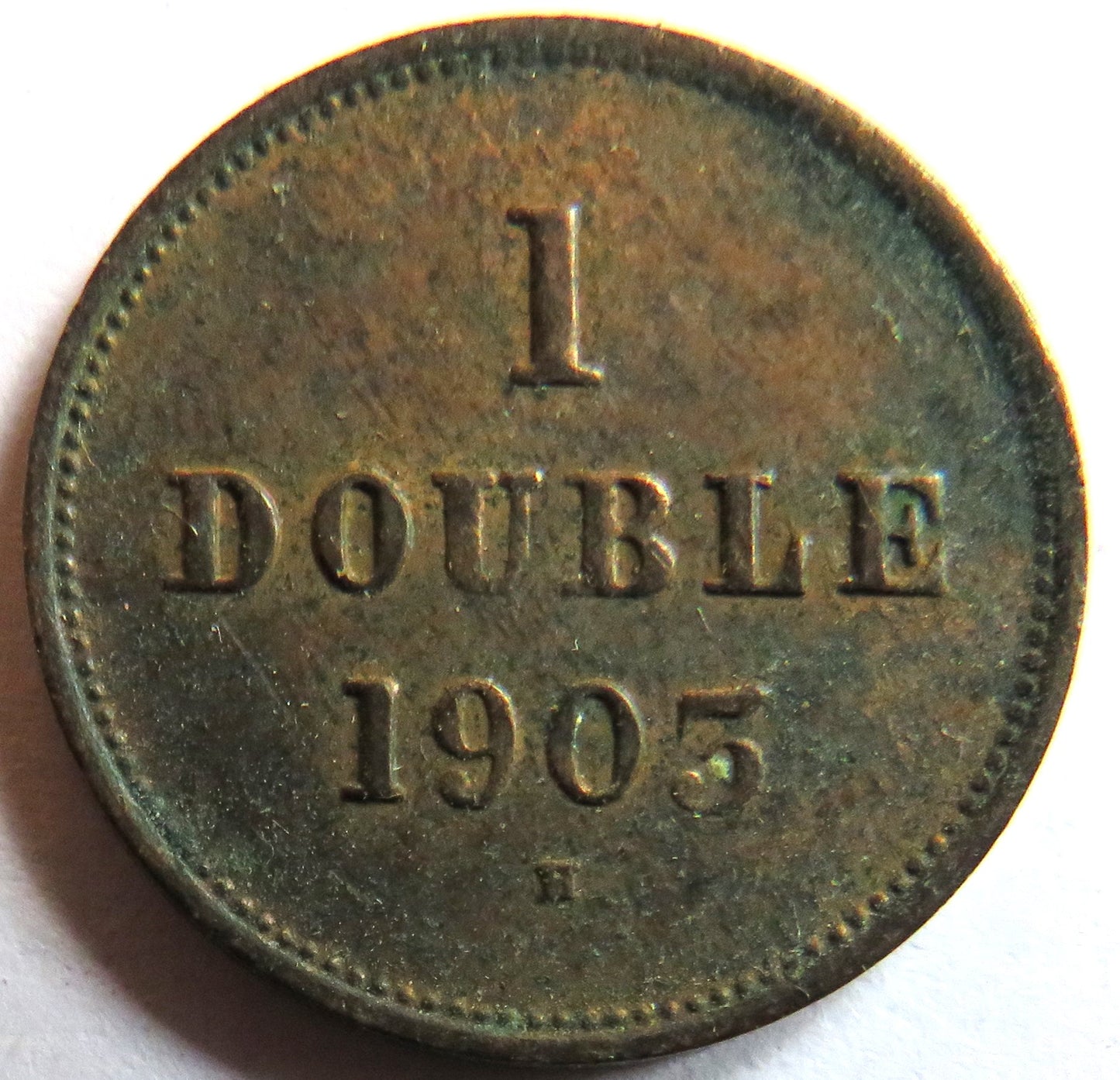 1903-H Guernsey One Double Coin
