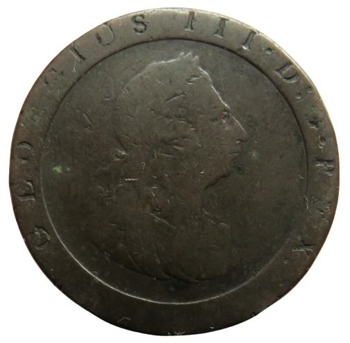 1797 King George III Cartwheel One Penny Coin - Great Britain