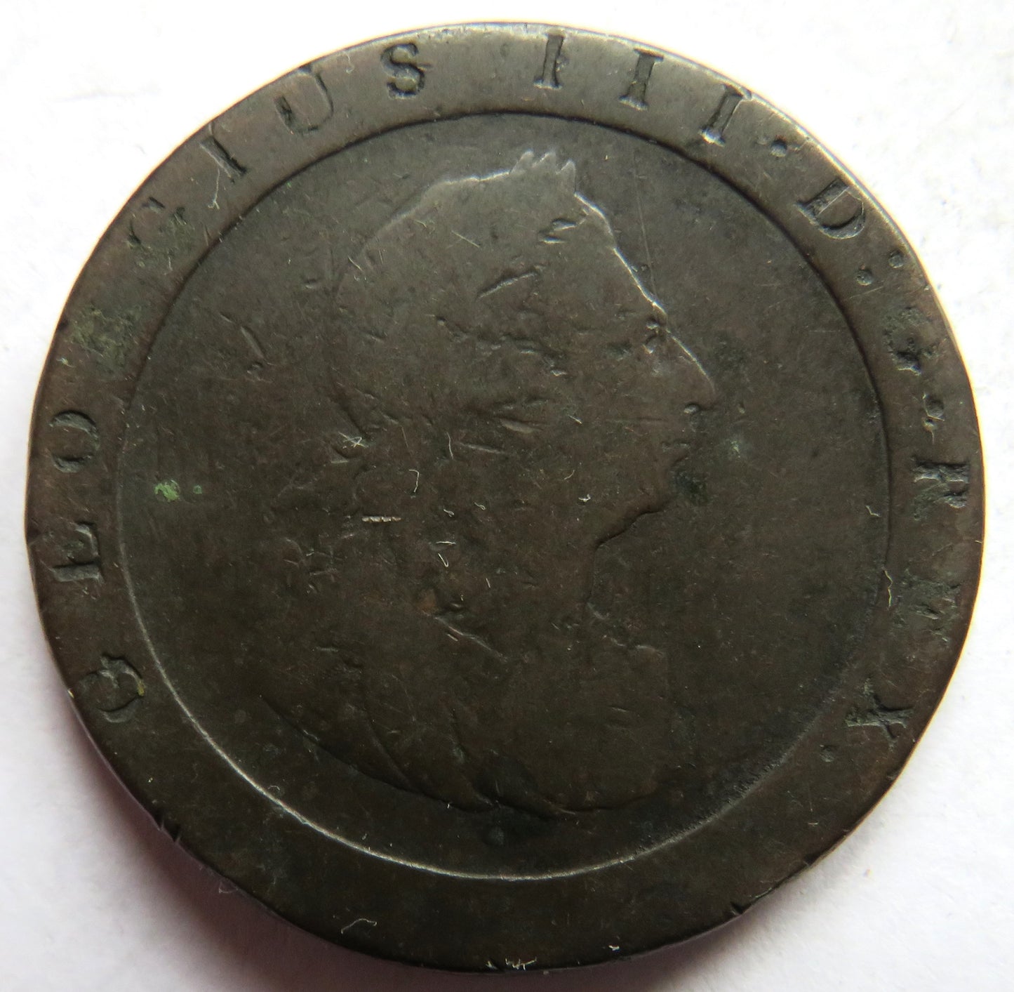 1797 King George III Cartwheel One Penny Coin - Great Britain