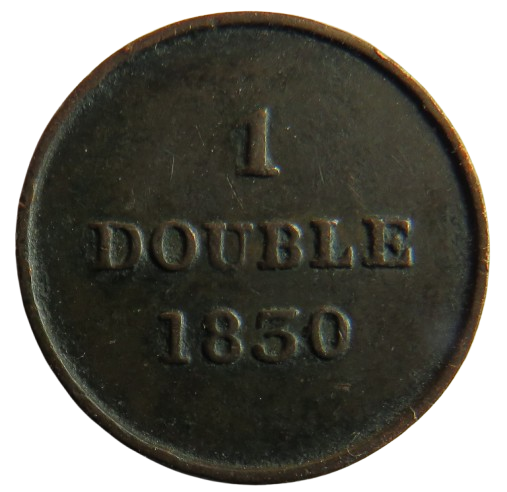 1830 Guernsey One Double Coin